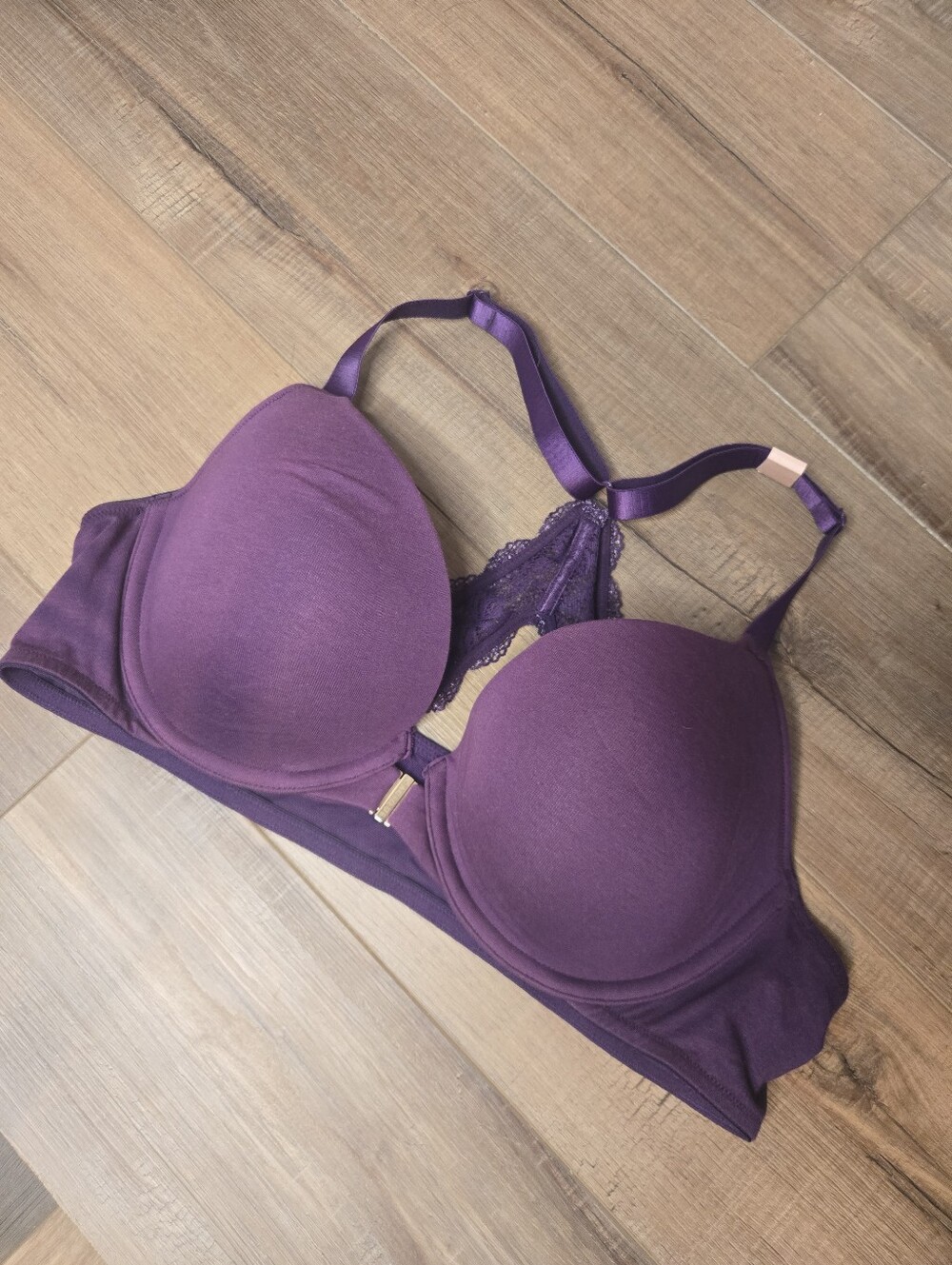 Cacique 42C Purple Padded Bra – Smooth Support & Everyday Comfort